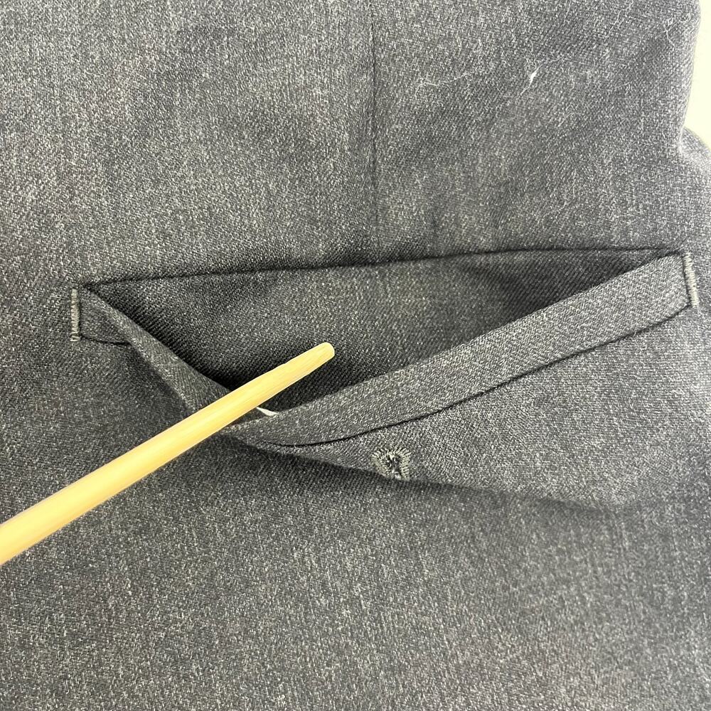 Joseph & Feiss Gold Mens 44 Gray Wool Dress Pants Pleated Front Cuffed Hem Comfy - Picture 4 of 11